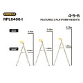 Gorilla Ladders RPL0406-I -1.15m - 1.75m 150kg Compact Aluminium Adjustable Platform Ladder Platform Ladders & Order Pickers